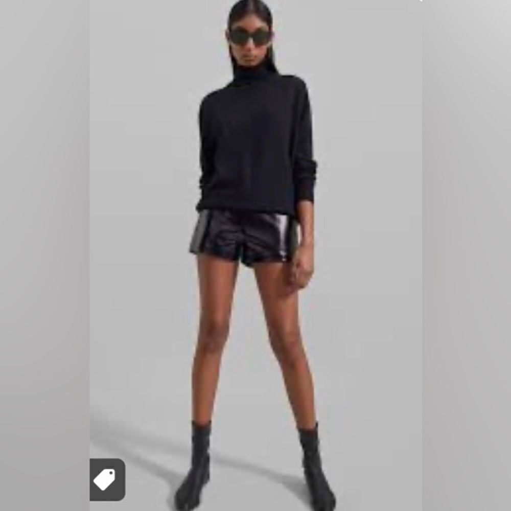 #100 KNOW.ONE.CARES Vegan leather shorts